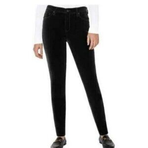 Well Worn Womens High-Rise Luxe Stretch Velvet Tapered Pants Black 8 Gorpcore
